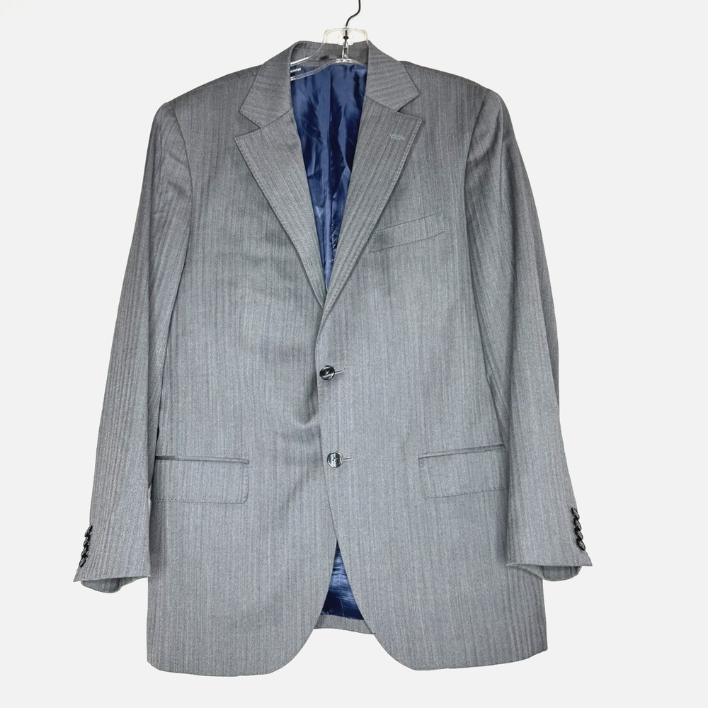 SUITSUPPLY Vitale Barberis Canonico Wool Suit Jacket Blazer 42 Gray Sport Coat‎